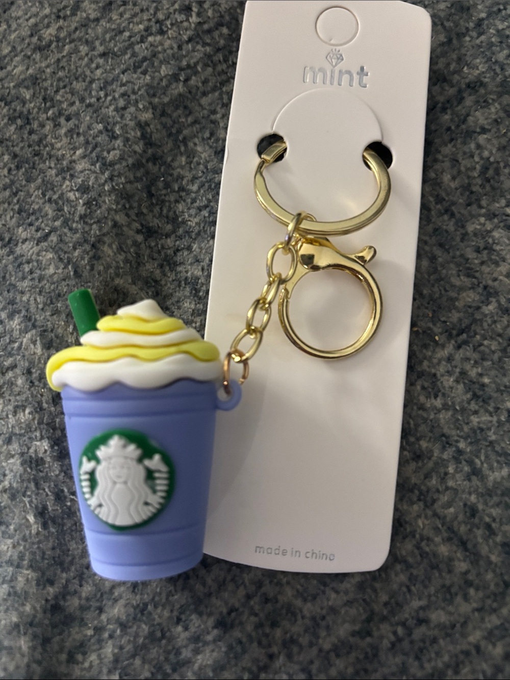 Coffee Cup Keychain / Bag Charm (Lavender)